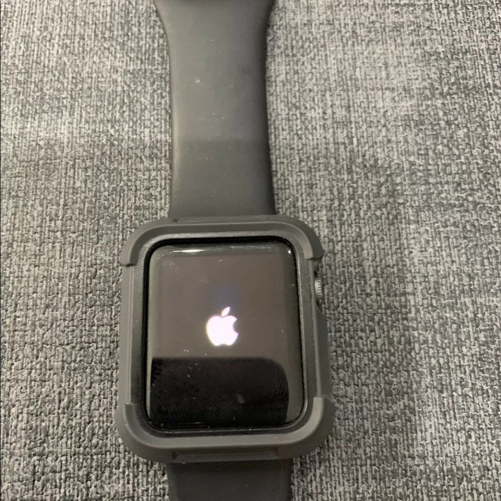 Apple Watch Series 1 38mm aluminum case with black